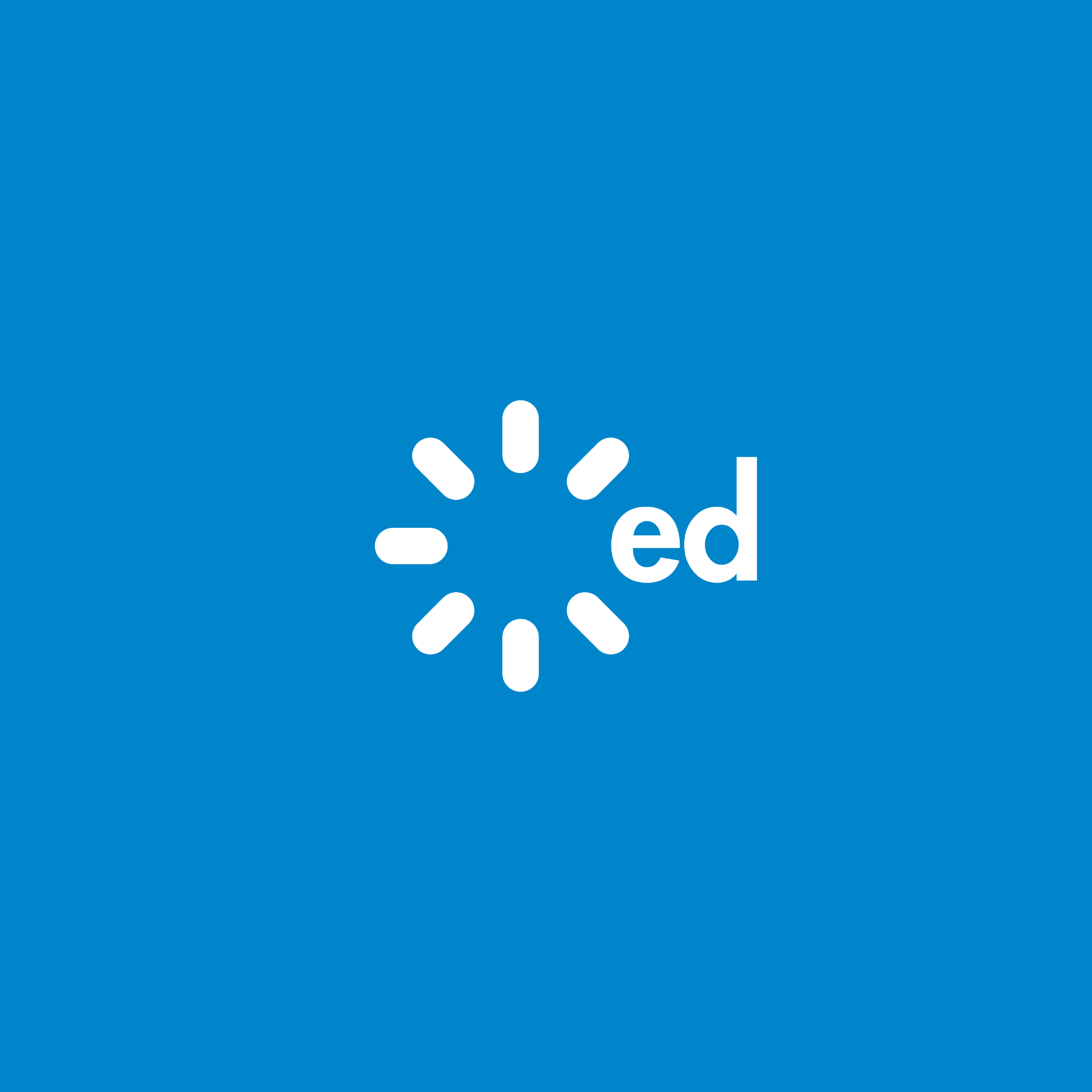 edvancing mark on brand blue