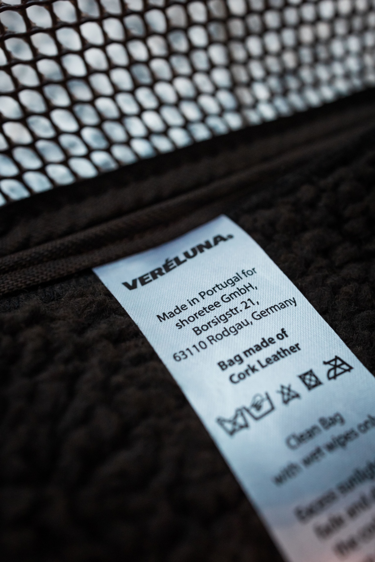 Veréluna Made in Portugal cork leather label