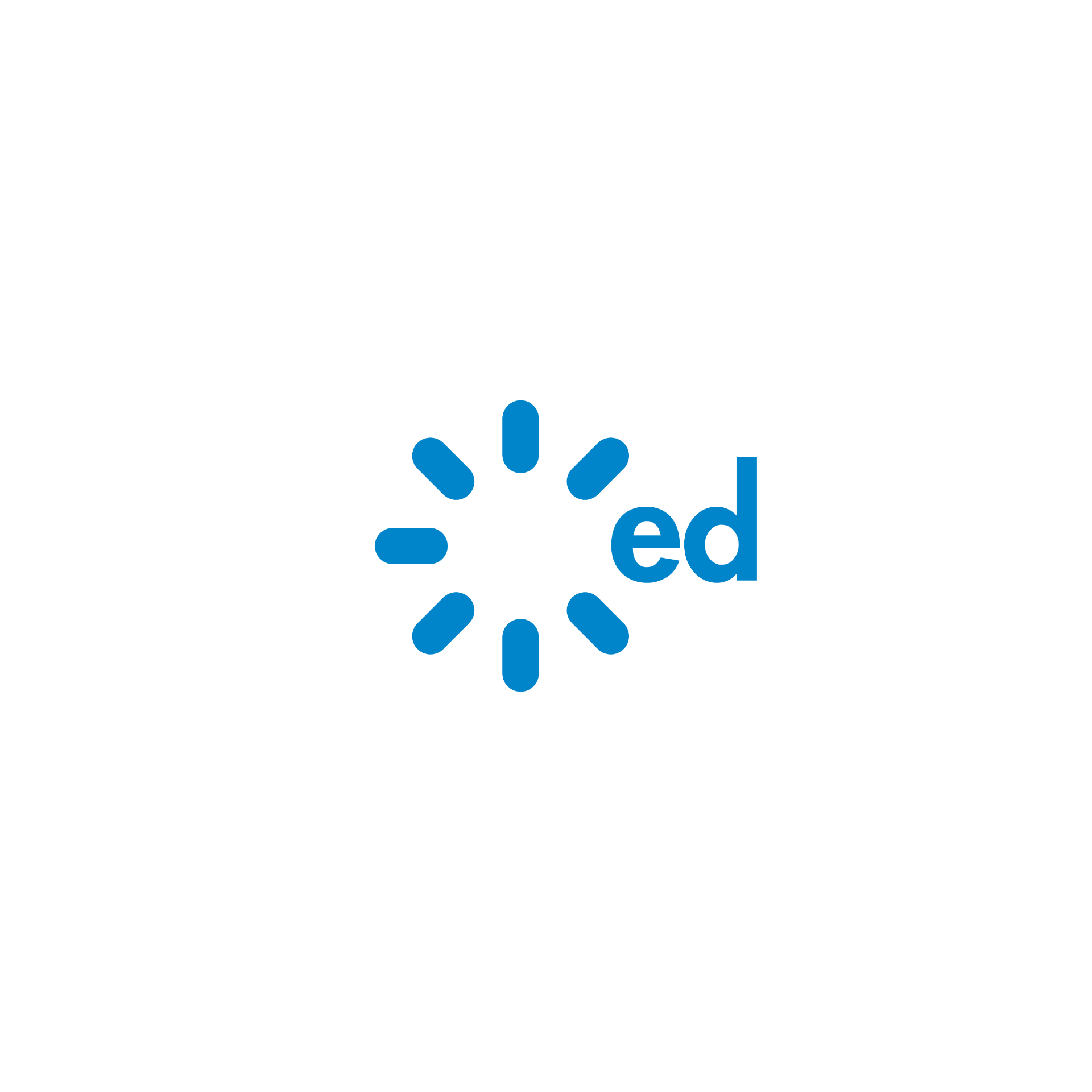 edvancing mark on white